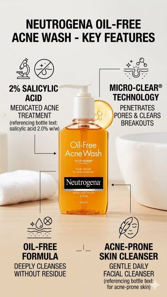 neutrogena oil free acne wash review
