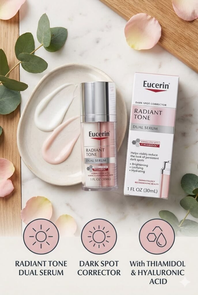 eucerin radiant tone dual serum reviews